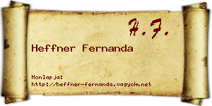 Heffner Fernanda névjegykártya